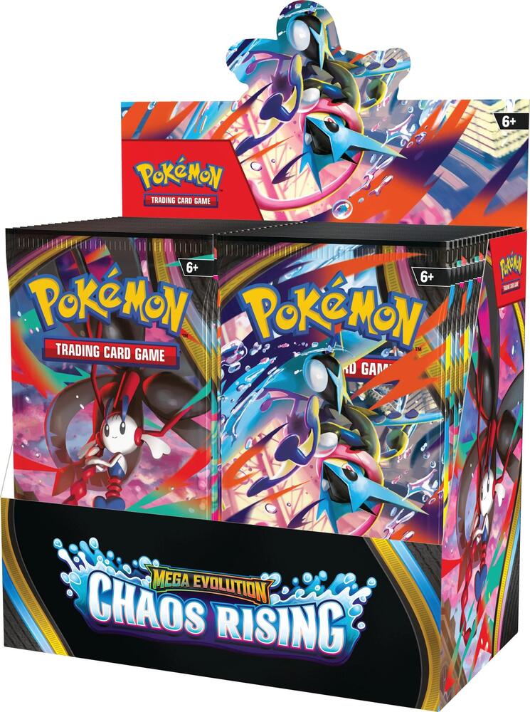 POKÉMON - MEGA EVOLUTION - CHAOS RISING - BOOSTER BOX DISPLAY