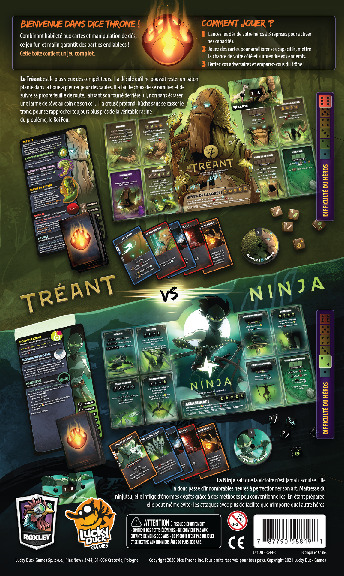 DICE THRONE - TREANT VS NINJA - 2 HERO PACK - SAISON 1 - FR