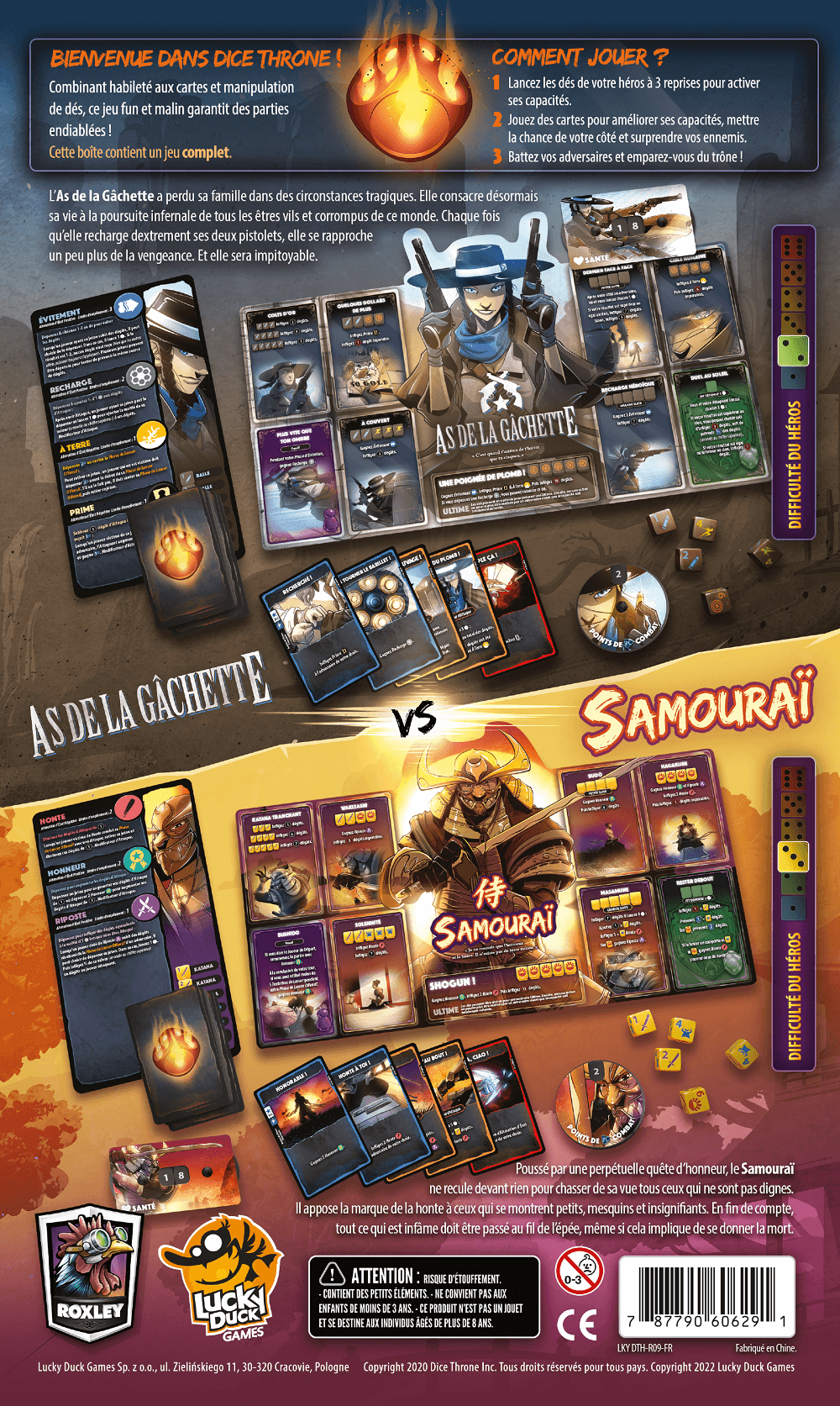 DICE THRONE - AS DE LA GÂCHETTE VS SAMOURAI - 2 HERO PACK - SAISON 2 - FR