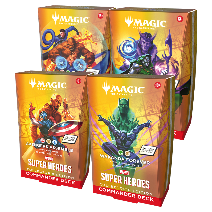 MAGIC THE GATHERING - MARVEL SUPER HEROES - COMMANDER DECK COLLECTOR'S EDITION BUNDLE