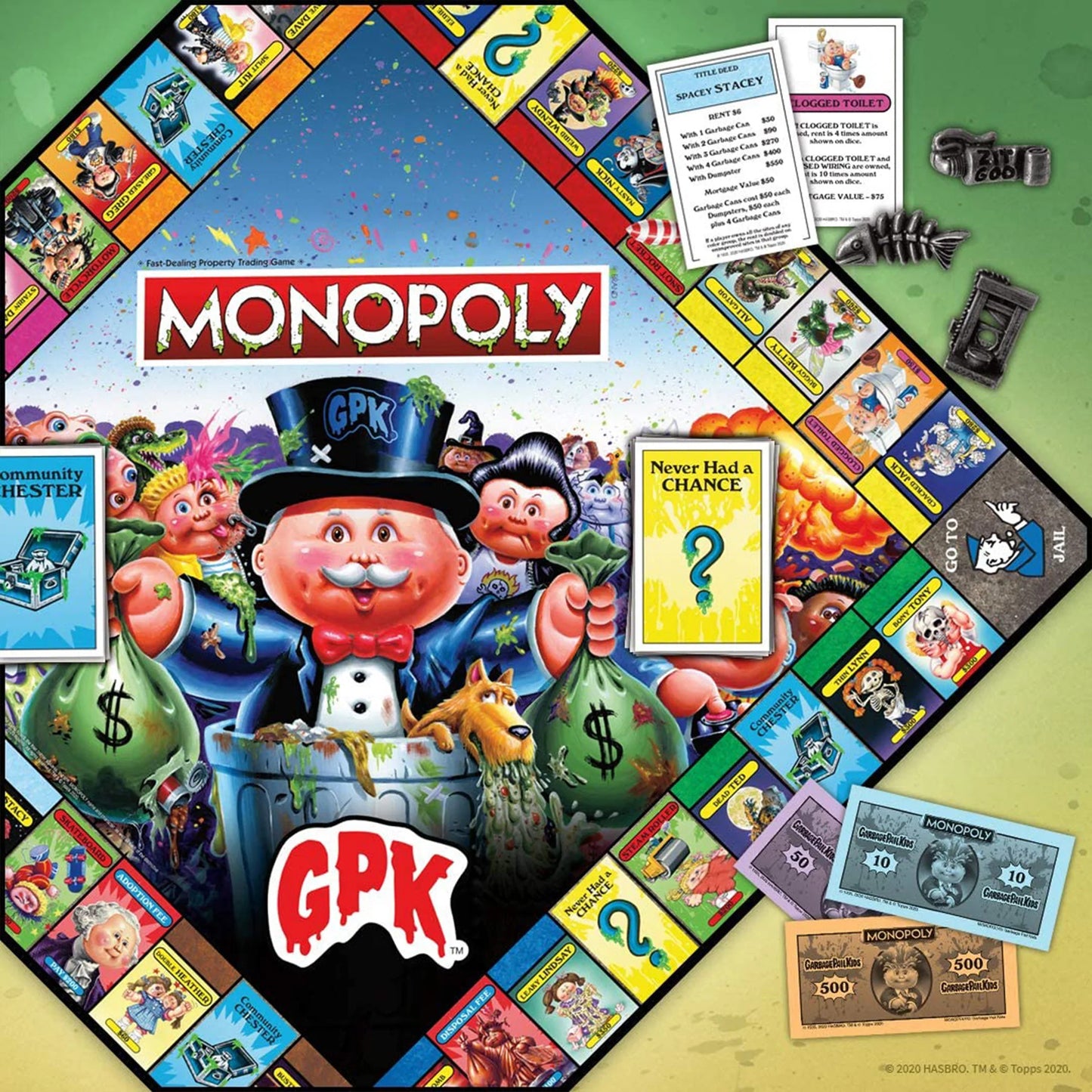 JEU DE SOCIÉTÉ - MONOPOLY - GARBAGE PAIL KIDS - VERSION ANGLAISE
