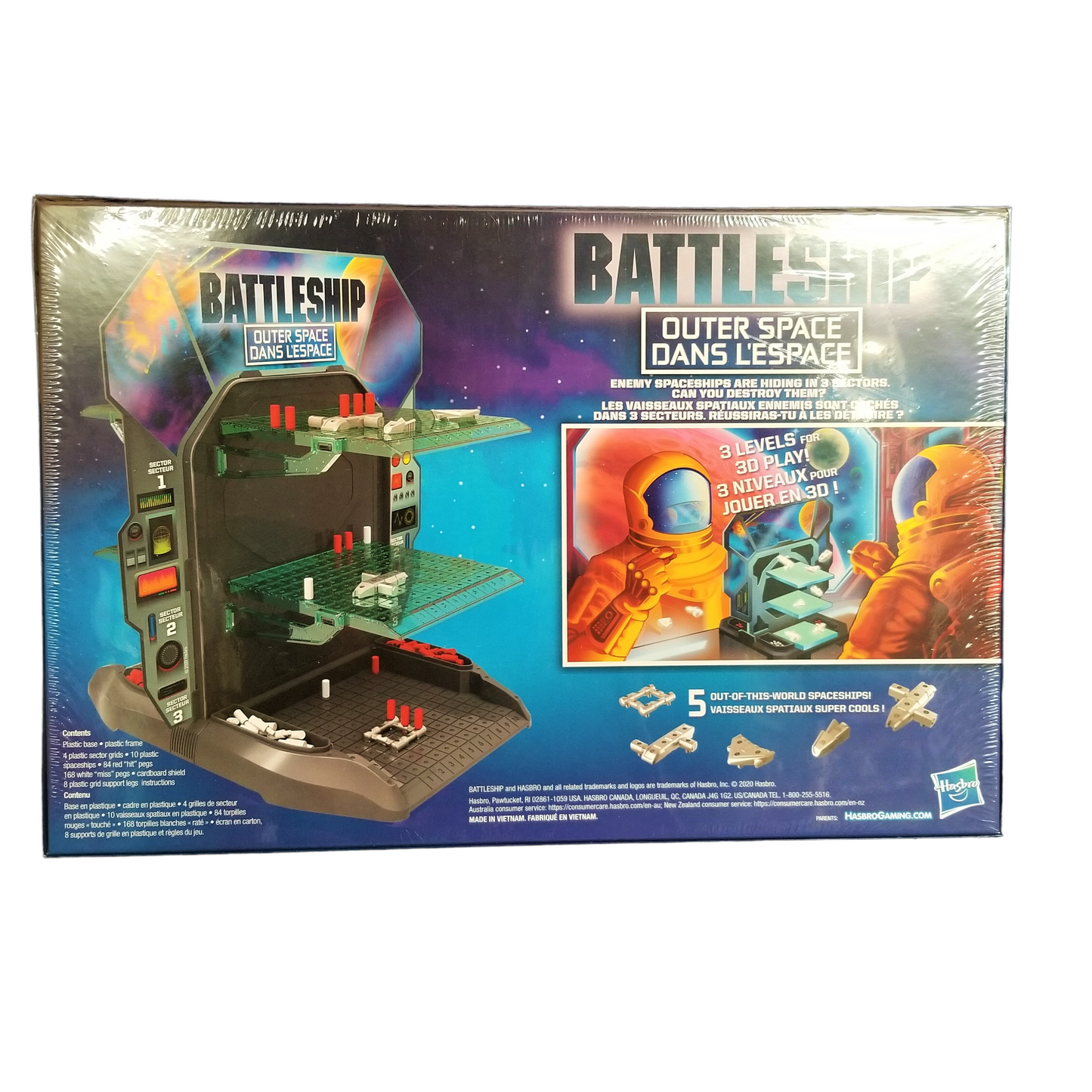 JEU DE TABLE - BATTLESHIP - DANS L'ESPACE - VERSION FRANCAISE ET ANGLAISE