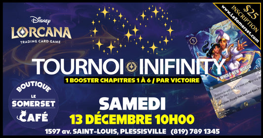 INSCRIPTION TOURNOI - DISNEY LORCANA INFINTY - 13 DECEMBRE 2025