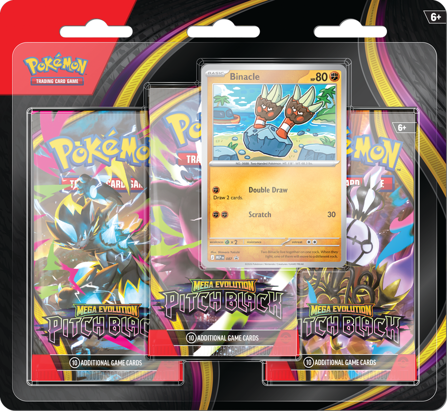 POKÉMON - MEGA EVOLUTION - PITCH BLACK - 3 PACK BLISTER