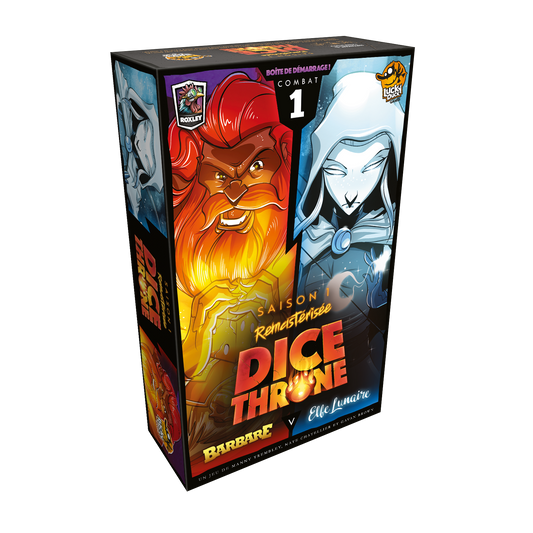 DICE THRONE - BARBARE VS ELFE LUNAIRE - 2 HERO PACK - SAISON 1 - FR