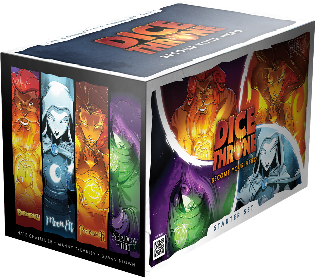DICE THRONE - STARTER SET - BARBARIAN / MOON ELF / PYROMANCER / SHADOW THIEF
