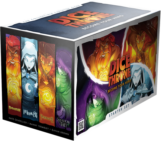 DICE THRONE - STARTER SET - BARBARIAN / MOON ELF / PYROMANCER / SHADOW THIEF