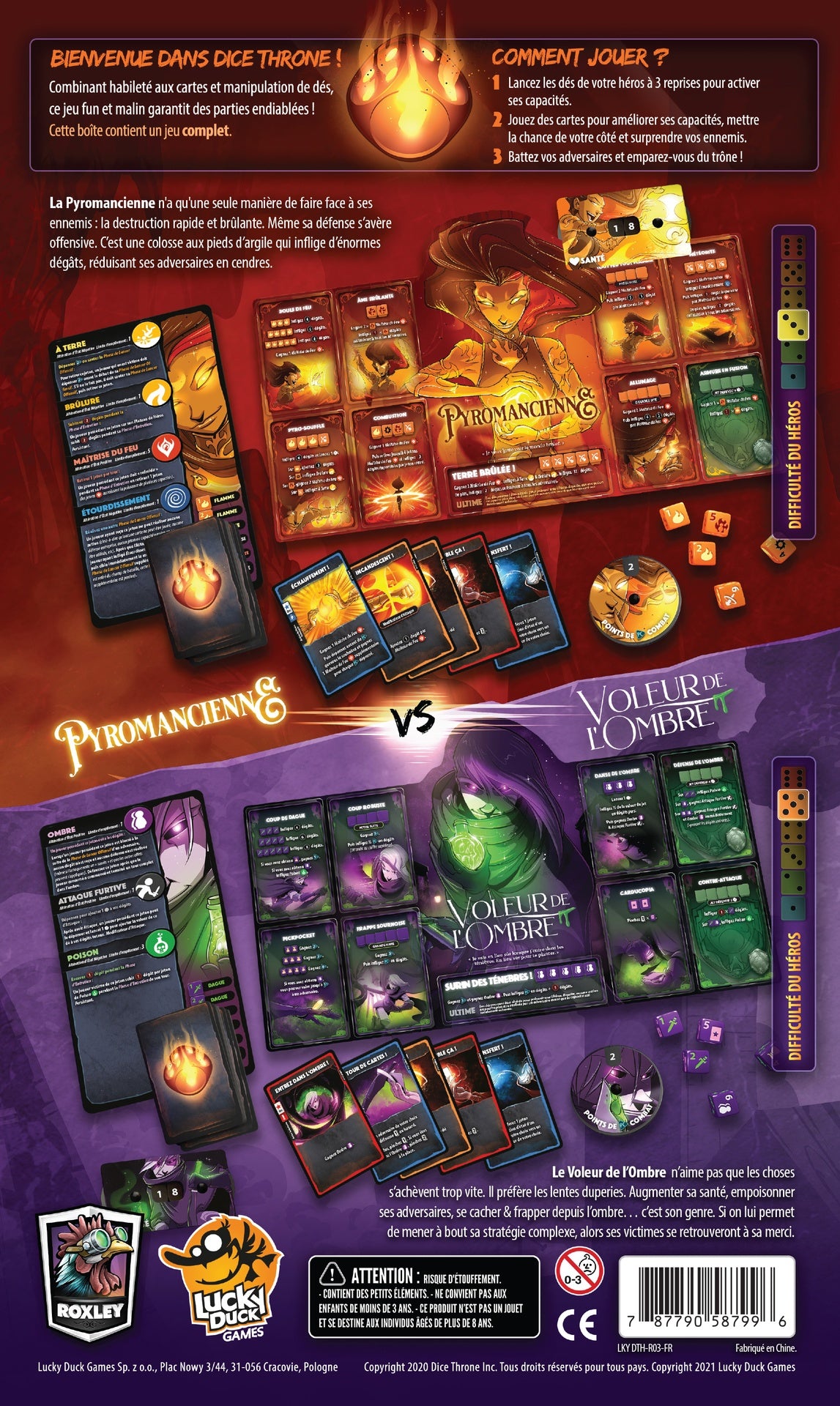 DICE THRONE - PYROMANCIER VS VOLEUR DE L'OMBRE - 2 HERO PACK - SAISON 1 - FR
