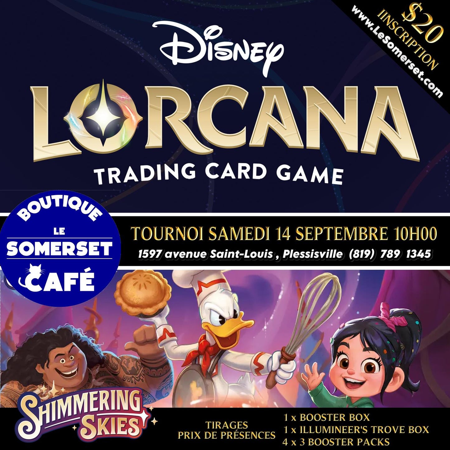 INSCRIPTION TOURNOI - DISNEY LORCANA - 14 SEPTEMBRE 2024