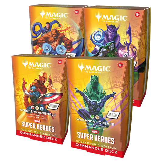 MAGIC THE GATHERING - MARVEL SUPER HEROES - COMMANDER DECK COLLECTOR'S EDITION BUNDLE