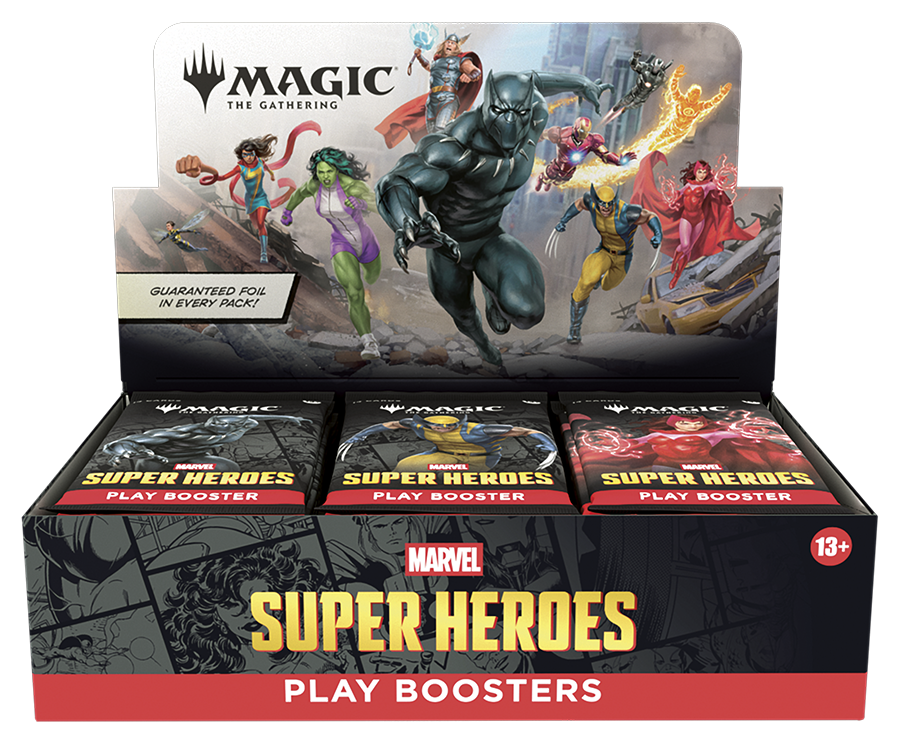 MAGIC THE GATHERING - MARVEL SUPER HEROES - PLAY BOOSTER BOX DISPLAY