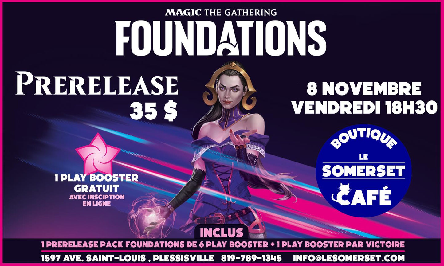 TOURNOI MTG : PRERELEASE FOUNDATIONS - 8 NOVEMBRE 18H30