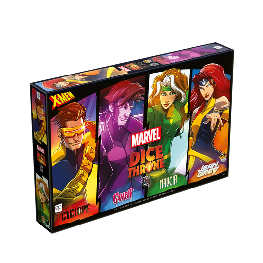 DICE THRONE - MARVEL X-MEN - CYCLOPS VS GAMBIT VS ROGUE VS JEAN GREY - 4 HERO PACK - FR