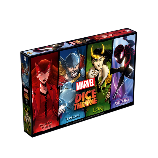 DICE THRONE - MARVEL X-MEN - SCARLET WITCH VS THOR VS LOKI VS SPIDER-MAN - 4 HERO PACK - FR