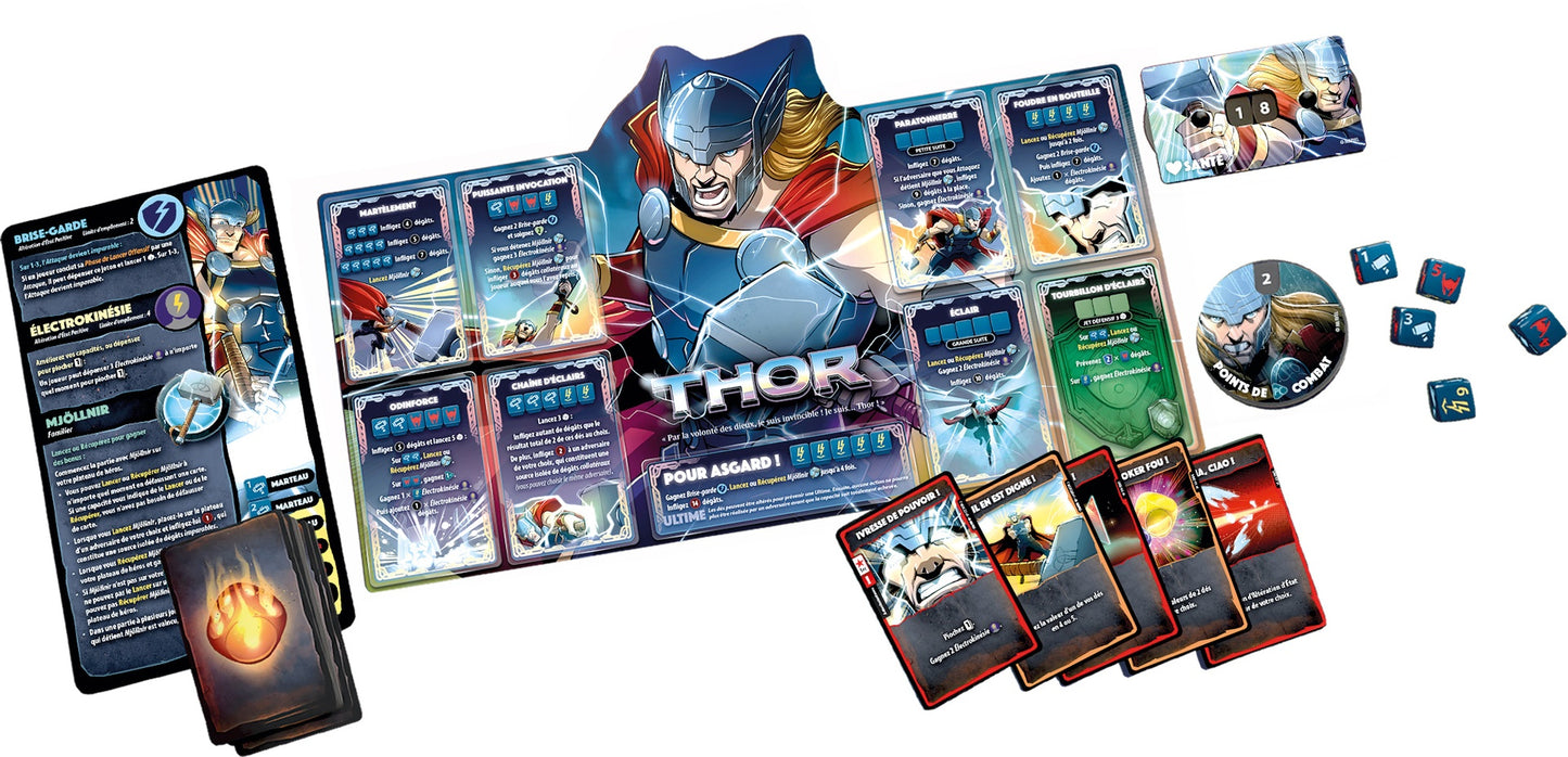 DICE THRONE - MARVEL X-MEN - SCARLET WITCH VS THOR VS LOKI VS SPIDER-MAN - 4 HERO PACK - FR