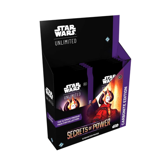 STAR WARS UNLIMITED - SECRETS OF POWER - CARBONITE BOOSTER BOX DISPLAY