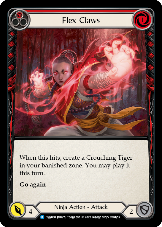 Flex Claws (Red) [DYN050] (Dynasty)  Rainbow Foil