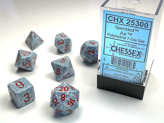 DÉS - ENS. 7 DÉS POLYÈDRE - SÉRIE SPECKLED - CHESSEX