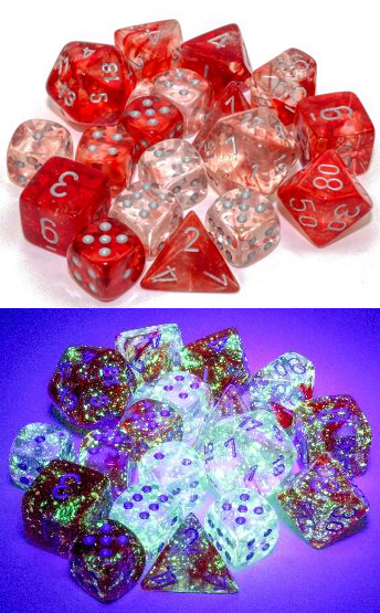 DÉS - ENS. 7 DÉS POLYÈDRE - SÉRIE NEBULA - CHESSEX - CHX27554