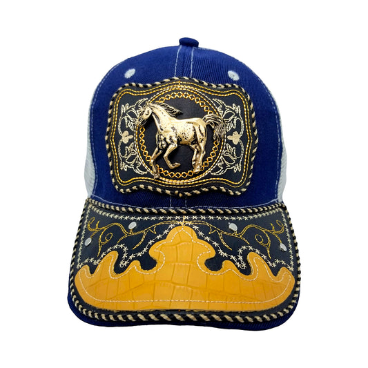 CASQUETTE - COUNTRY URBAIN - 38 - CHEVAL MUSTANG - SAPHIR ET BLANCHE