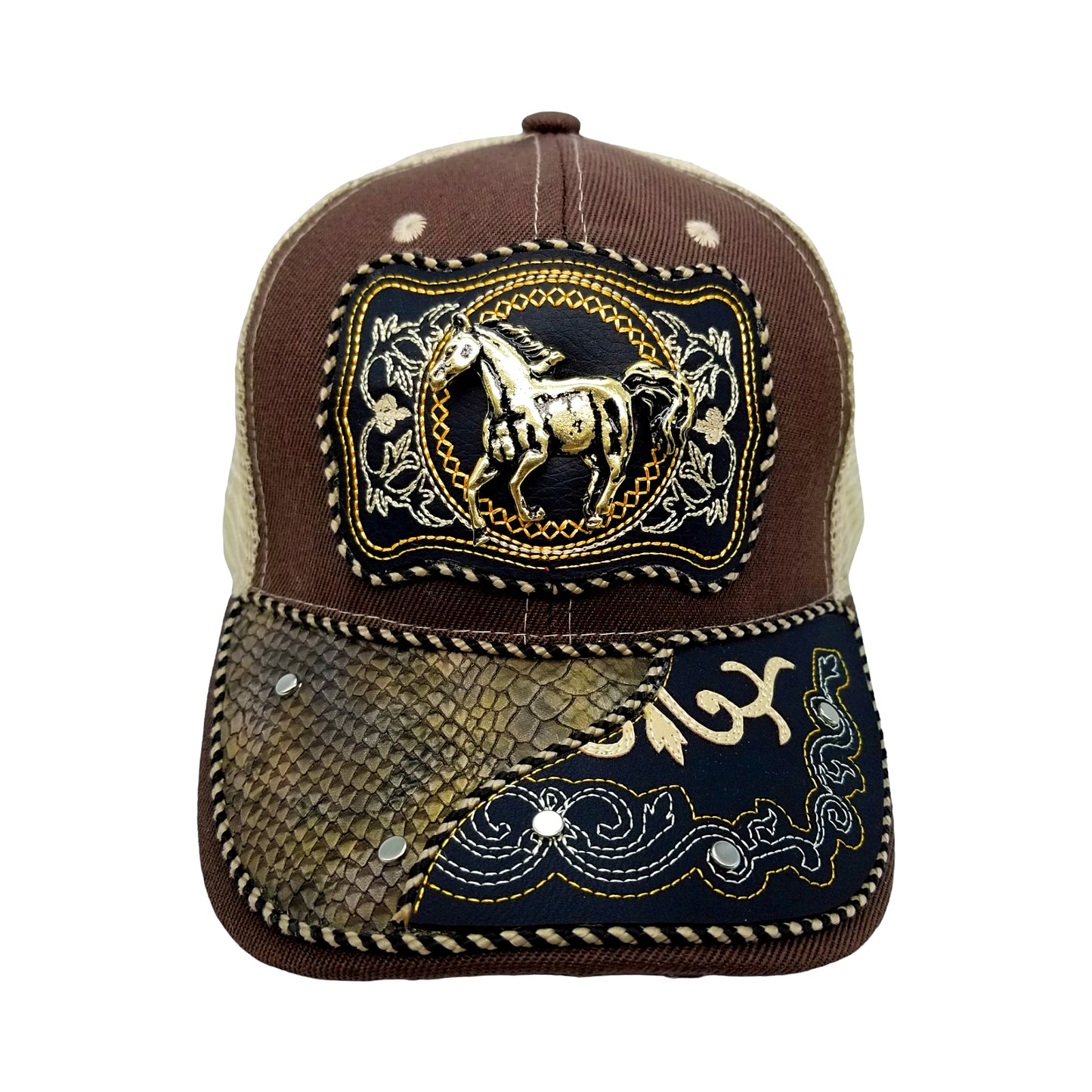 CASQUETTE - COUNTRY URBAIN - 6 - CHEVAL MUSTANG - TERRA ET BLANCHE