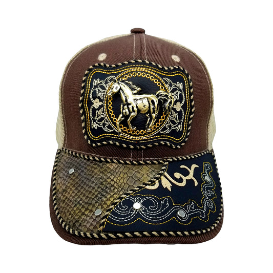 CASQUETTE - COUNTRY URBAIN - 6 - CHEVAL MUSTANG - TERRA ET BLANCHE