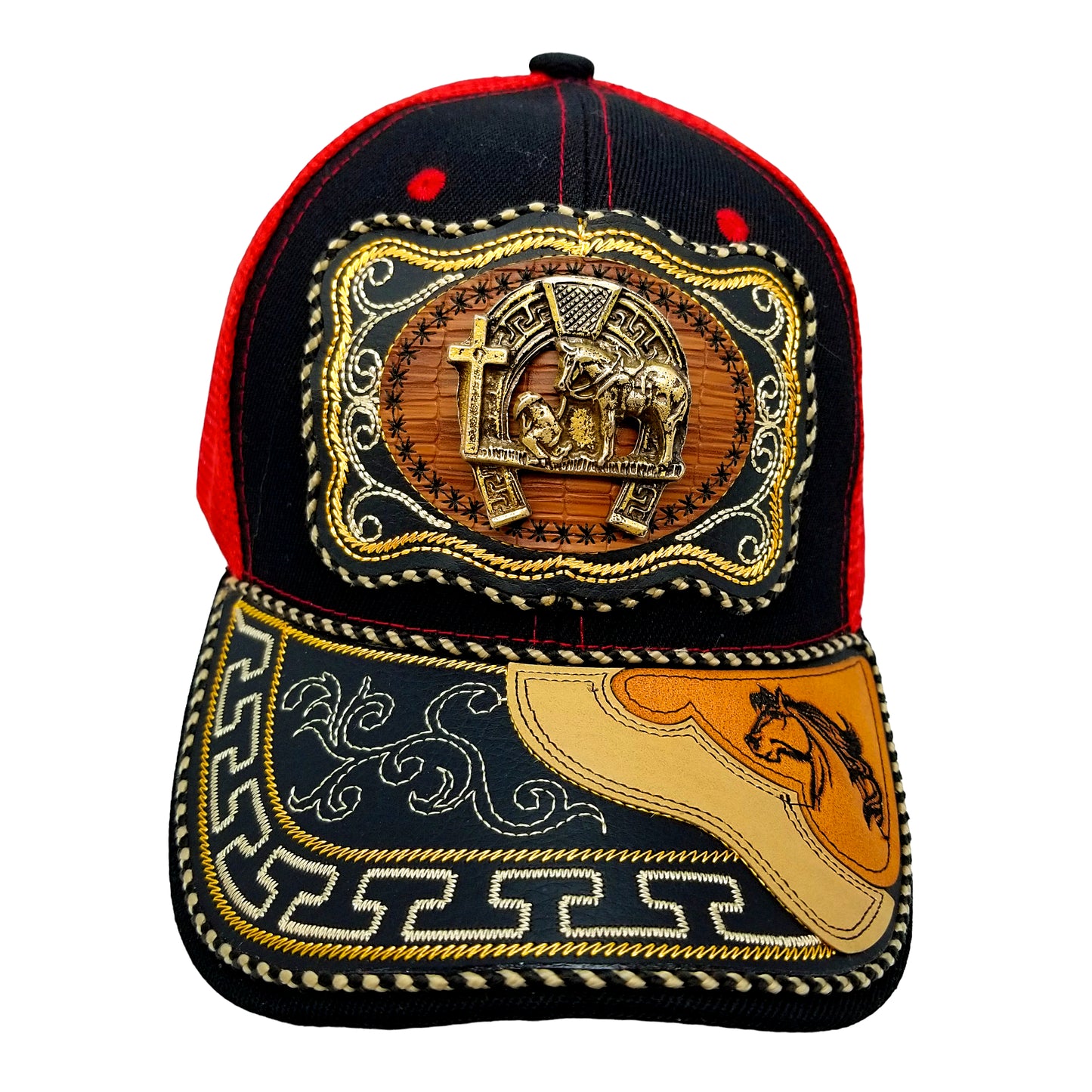 CASQUETTE - COUNTRY URBAIN - 93 - PRIÈRE DU COWBOY ET CHEVAL - ONYX ET ROUGE