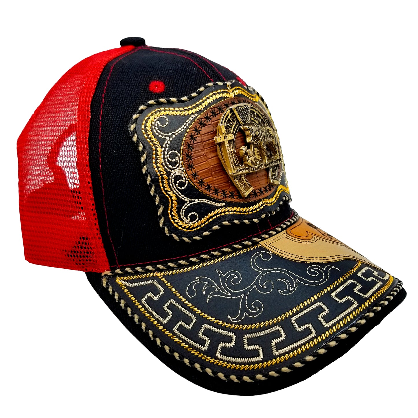 CASQUETTE - COUNTRY URBAIN - 93 - PRIÈRE DU COWBOY ET CHEVAL - ONYX ET ROUGE