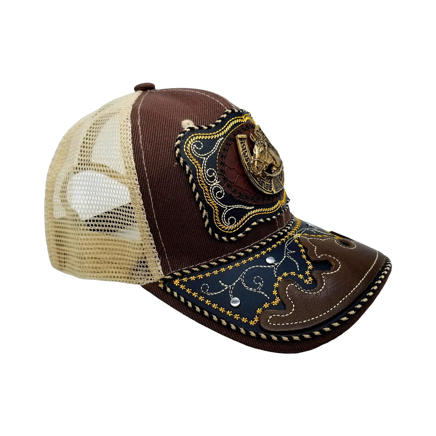 CASQUETTE - COUNTRY URBAIN - 99 - TÊTE DE CHEVAL ET FER À CHEVAL - TERRA ET BLANCHE