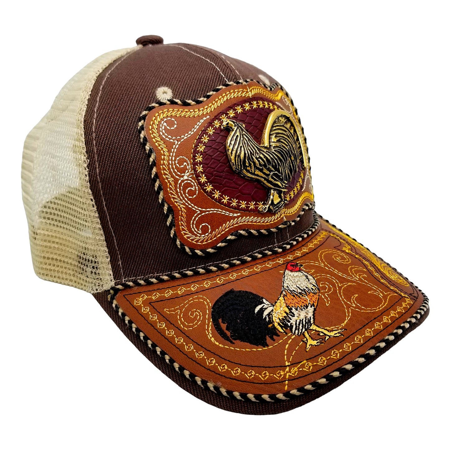 CASQUETTE - COUNTRY URBAIN - 9 - COQ DE COMBAT - TERRA ET BLANCHE