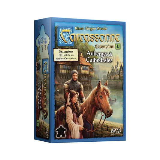 JEU DE SOCIÉTÉ - CARCASSONNE - EXTENSION 1 AUBERGES & CATHÉDRALES - VERSION FRANCAISE