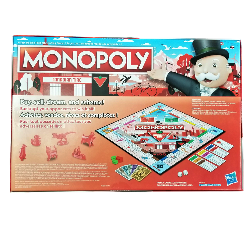 JEU DE SOCIÉTÉ - MONOPOLY - CANADIAN TIRE 100IEM ANNIVERSAIRE - VERSION FRANCAISE (BIL)