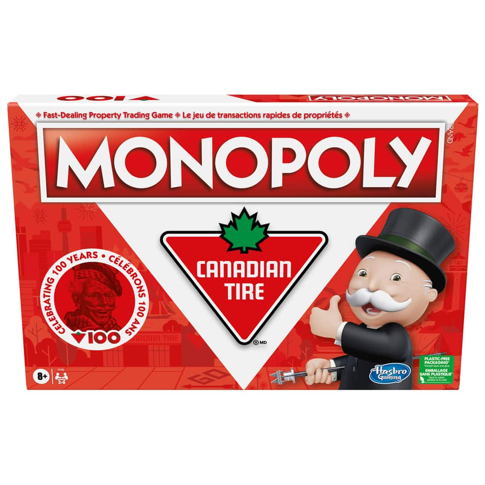 JEU DE SOCIÉTÉ - MONOPOLY - CANADIAN TIRE 100IEM ANNIVERSAIRE - VERSION FRANCAISE (BIL)