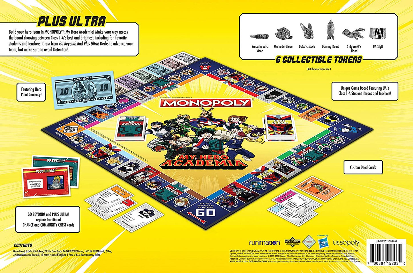 JEU DE SOCIÉTÉ - MONOPOLY - MY HERO ACADEMIA - VERSION ANGLAISE