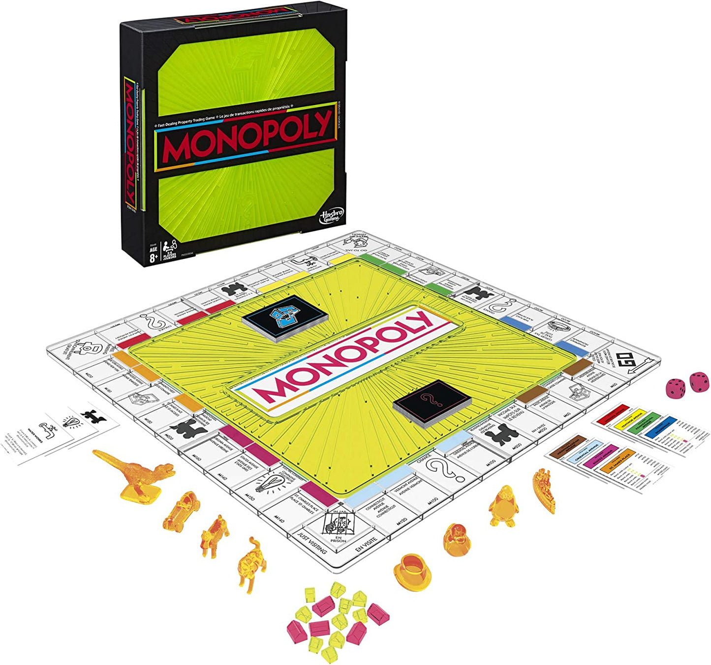 JEU DE SOCIÉTÉ - MONOPOLY - NEON POP - VERSION BILINGUE