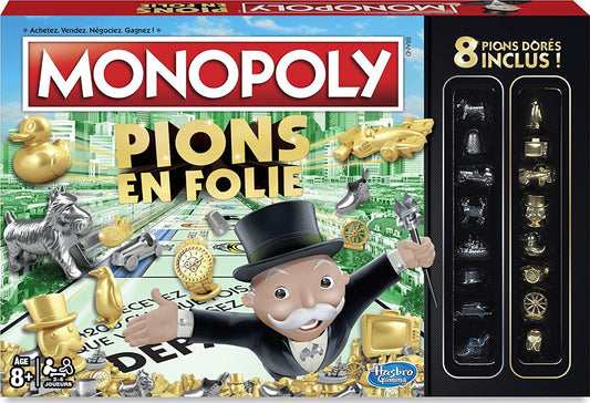 JEU DE SOCIÉTÉ - MONOPOLY - PIONS EN FOLIE - VERSION BILINGUE