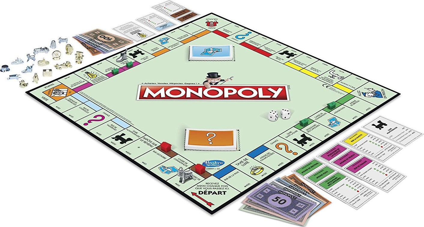 JEU DE SOCIÉTÉ - MONOPOLY - PIONS EN FOLIE - VERSION BILINGUE