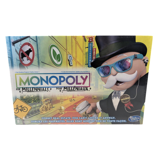 JEU DE SOCIÉTÉ - MONOPOLY - POUR MILLÉNIAUX - VERSION BILINGUE