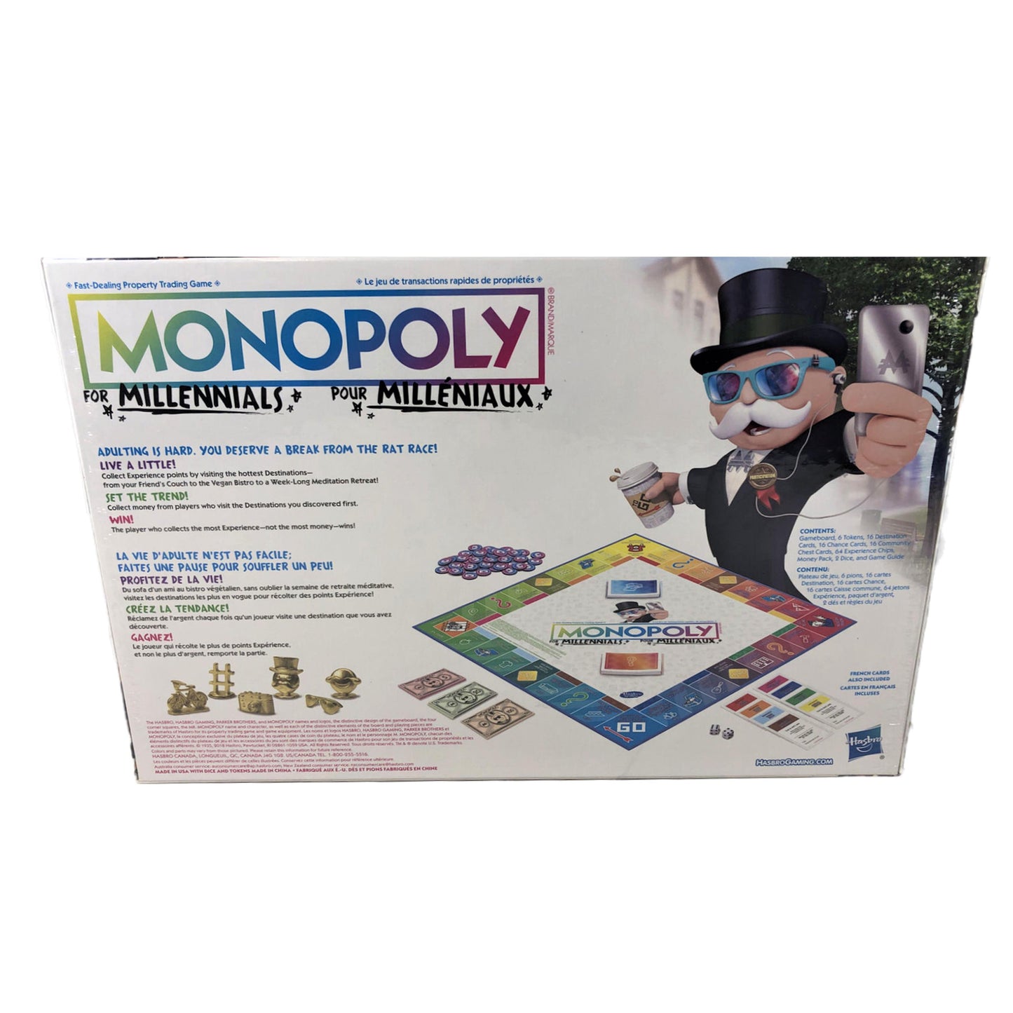 JEU DE SOCIÉTÉ - MONOPOLY - POUR MILLÉNIAUX - VERSION BILINGUE