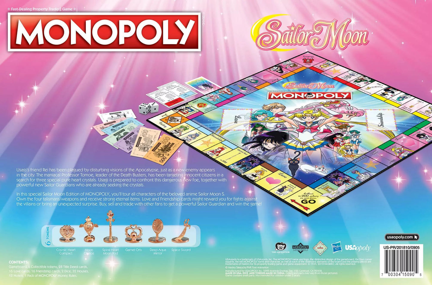 JEU DE SOCIÉTÉ - MONOPOLY - SAILOR MOON - VERSION ANGLAISE