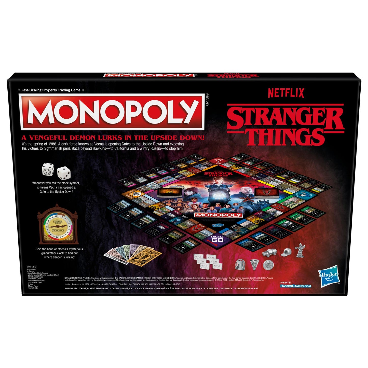 JEU DE SOCIÉTÉ - MONOPOLY - STRANGER THINGS NETFLIX - 2022 - VERSION ANGLAISE