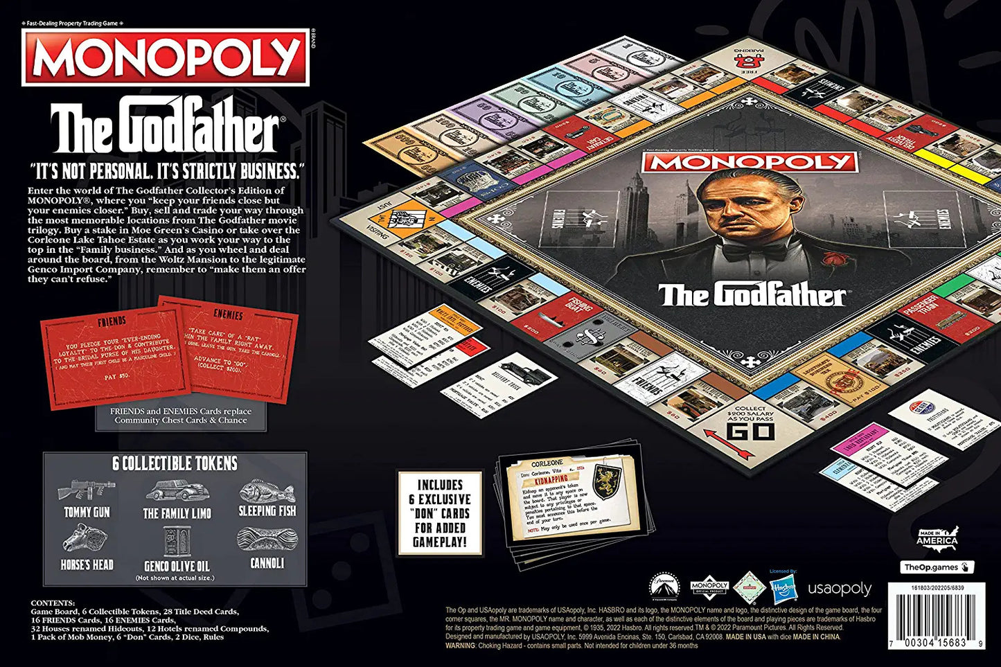 JEU DE SOCIÉTÉ - MONOPOLY - THE GODFATHER 50TH ANNIVERSARY - VERSION ANGLAISE