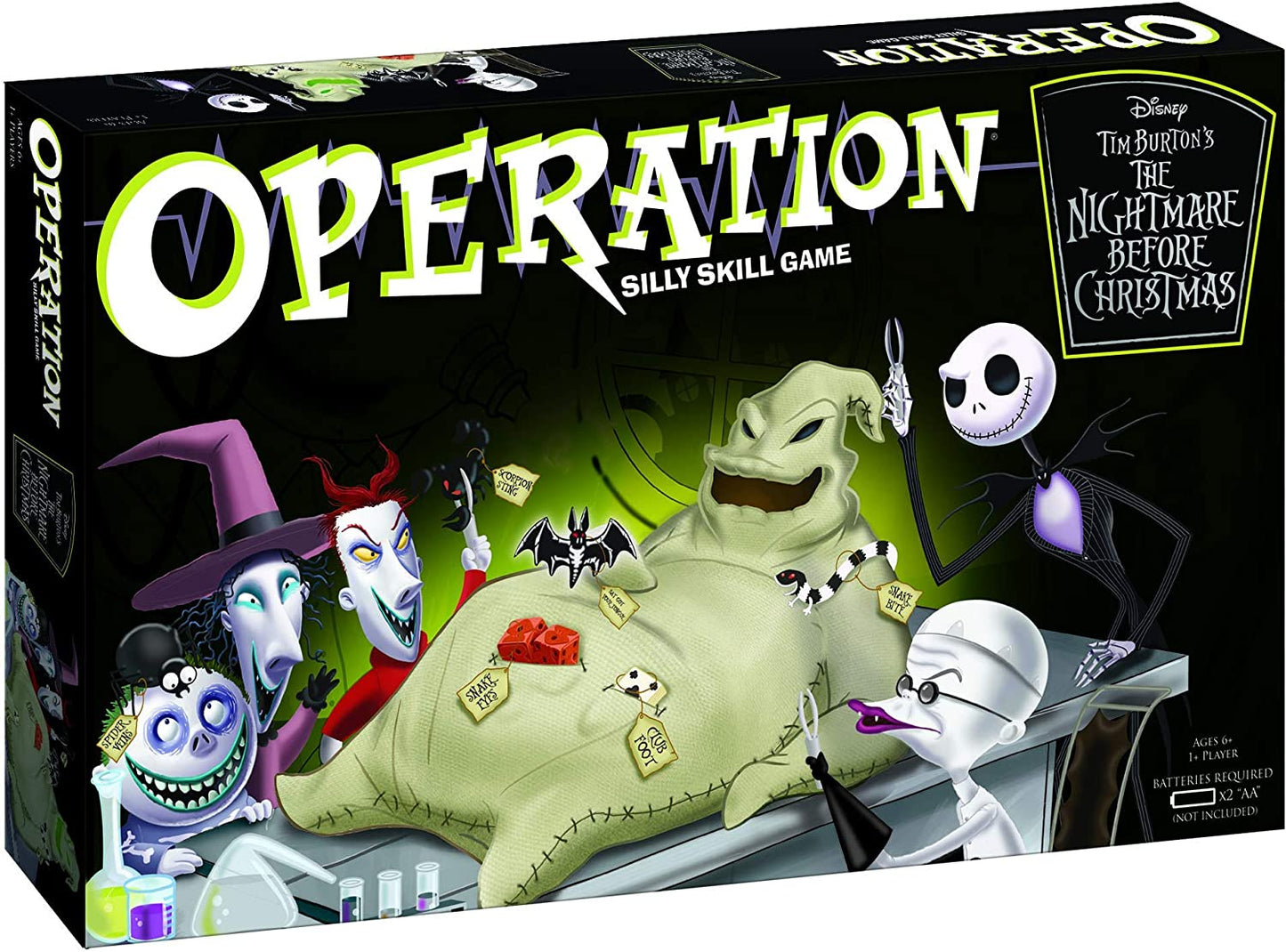 JEU DE SOCIÉTÉ - OPERATION - TIM BURTON'S NIGHTMARE BEFORE CHRISTMAS - VERSION ANGLAISE