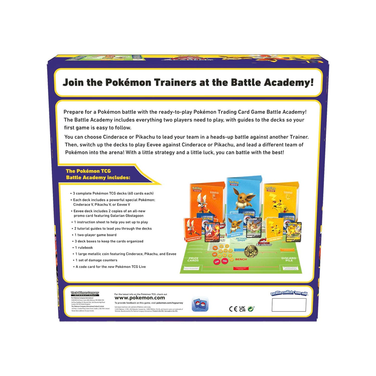 JEU DE SOCIÉTÉ - POKÉMON - BATTLE ACADEMY - 2022 - VERSION ANGLAISE