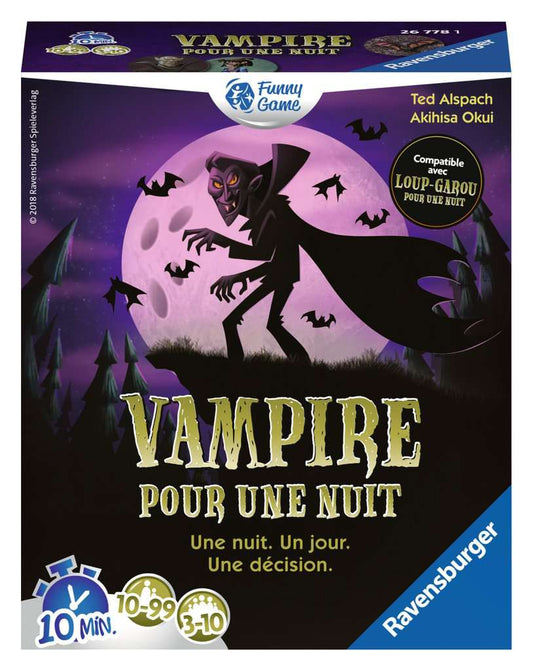 JEU DE SOCIÉTÉ - VAMPIRE POUR UNE NUIT - RAVENSBURGER - VERSION FRANCAISE