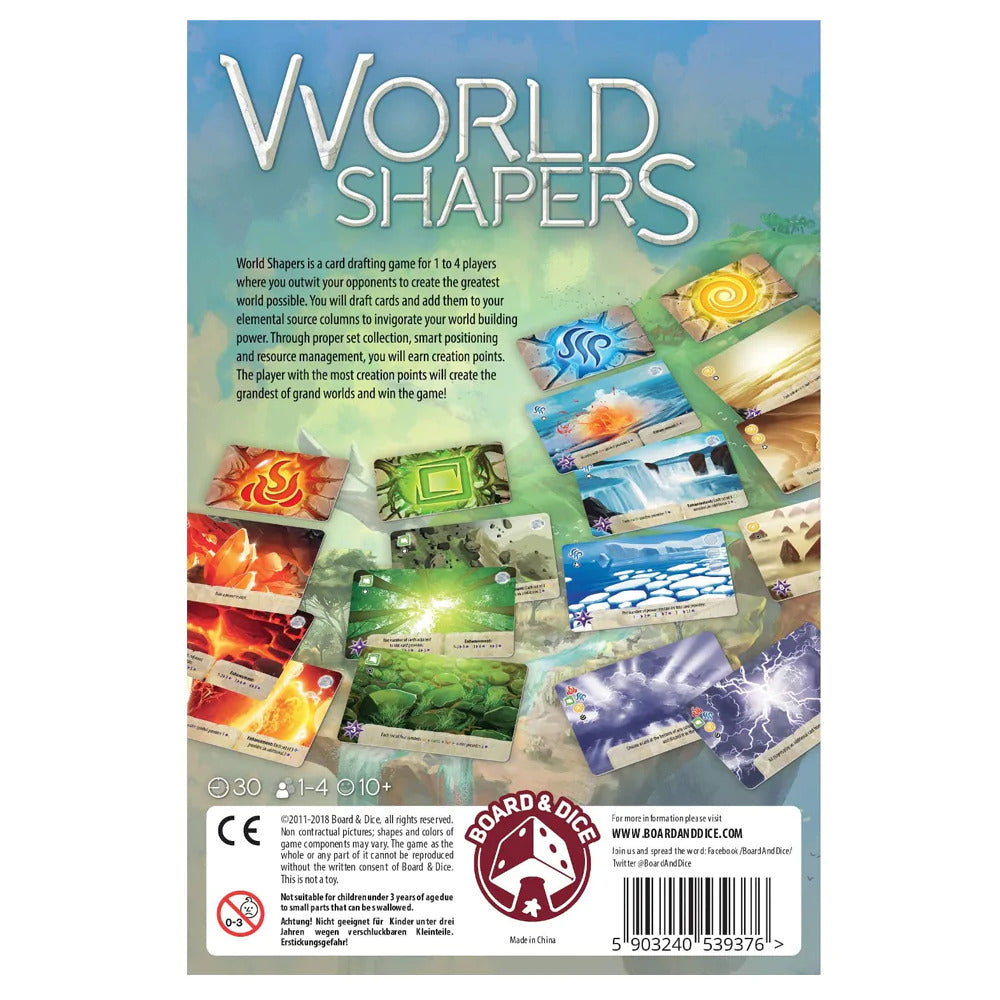 JEU DE SOCIÉTÉ - WORLD SHAPERS- BOARD & DICE - VERSION ANGLAISE