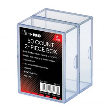 STORAGE - ULTRA PRO - 2 PACK OF 50 CARDS COUNT PASTIC BOX