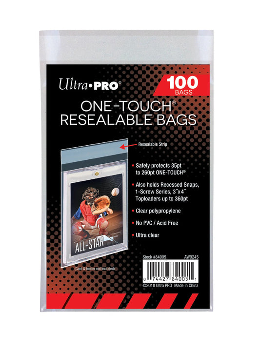 ULTRA PRO ONE-TOUCH 100 RESEALABLE BAGS