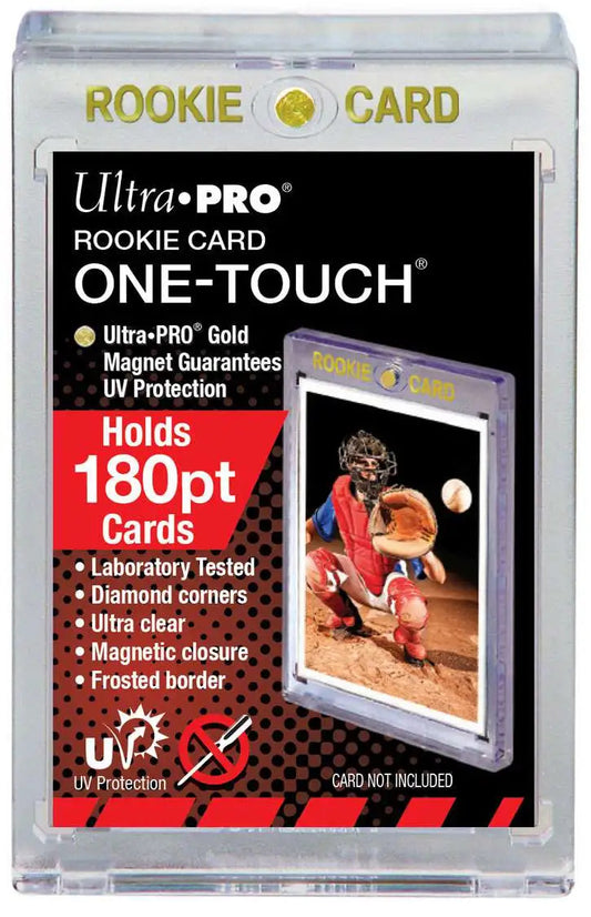 ULTRA PRO ONE-TOUCH 180PT BLACK GOLD FOIL ROOKIE CARD PROTECTOR
