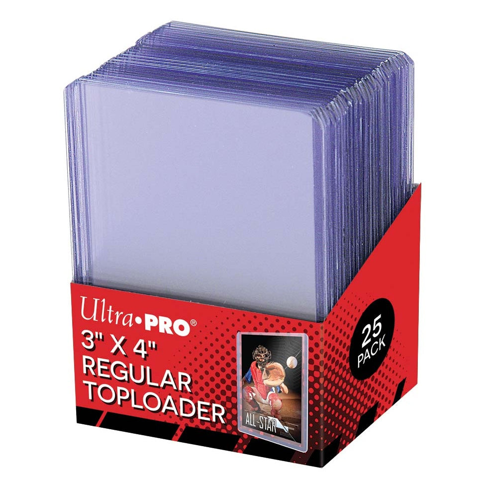 ULTRA PRO TOPLOADER 25 PACK 3 X 4 REGULAR SIZE CARD PROTECTORS